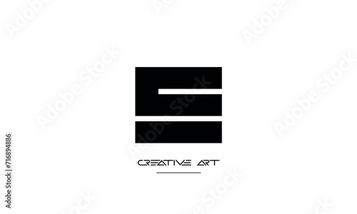 EE, E abstract letters logo monogram