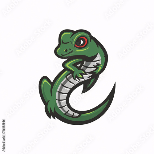 Flat logo illustration of Salamander