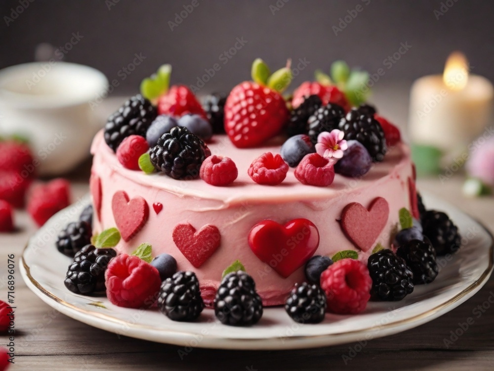 cake with berries cake with berries