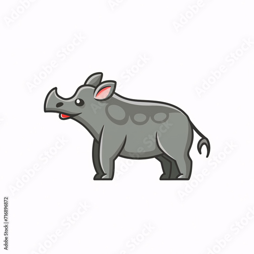 Flat logo illustration of Tapir