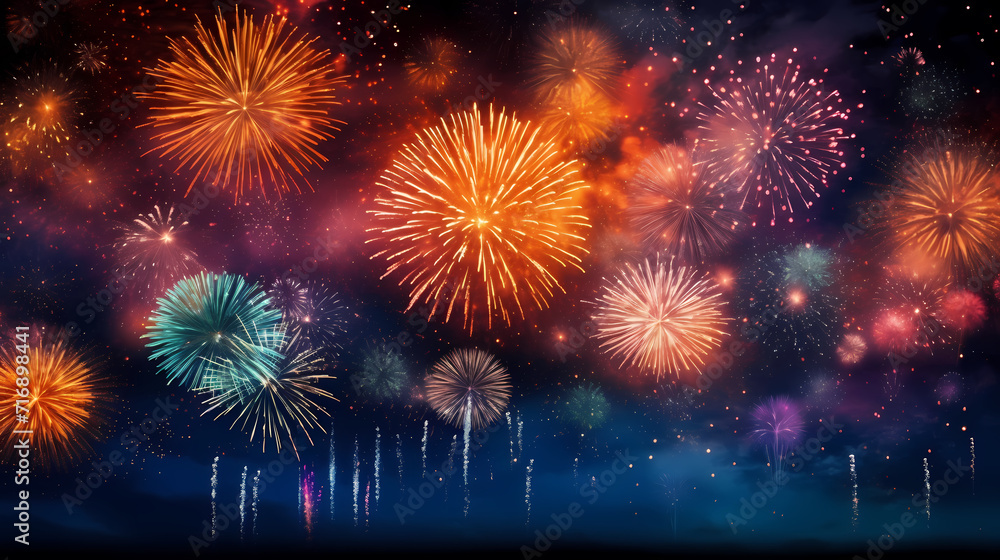 Beautiful creative holiday background. Fireworks and sparkles Beautiful creative holiday background. Fireworks and sparkles