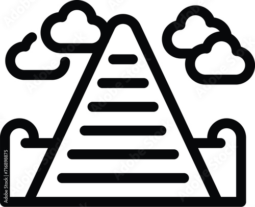Edifice cultural icon outline vector. Art gallery. Capital tourist