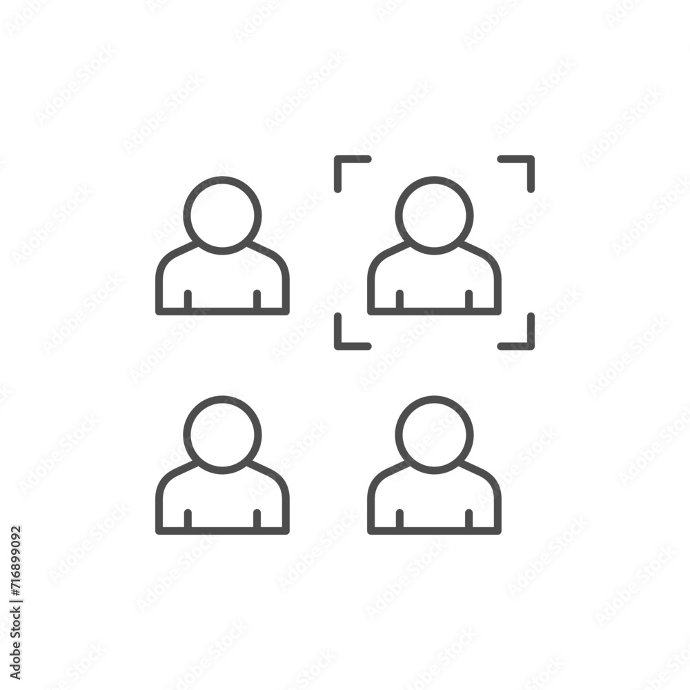 Person selection line outline icon Person selection line outline icon