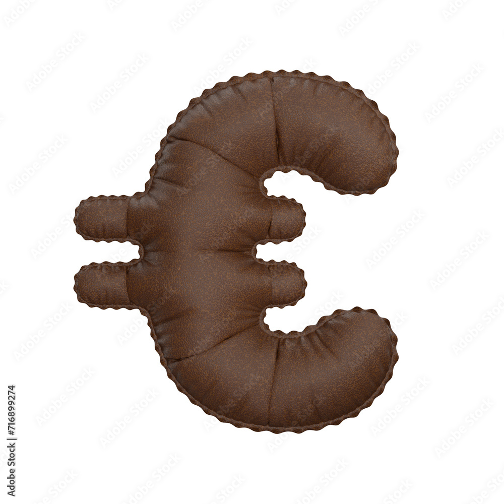 3D leather balloon Euro € Symbol 3D leather balloon Euro € Symbol