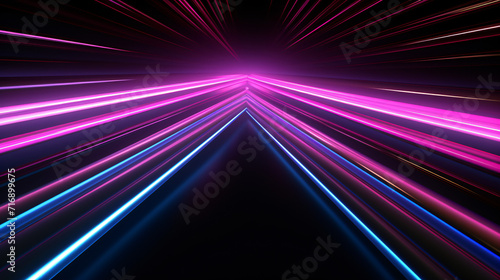 3d animation abstract black background with pink blue