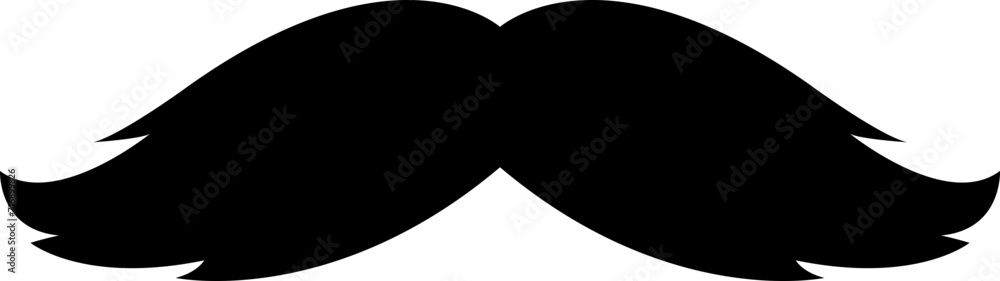 moustache. Decorative elements for booth. vector of accessories or symbol element. Retro style moustache icon, Textured mustache, Silhouette black vintage moustache isolated on transparent background.