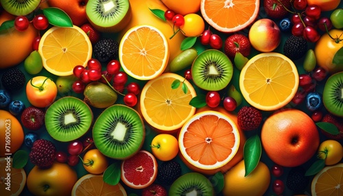 Abstract colourful fruits background  © Prometheus 
