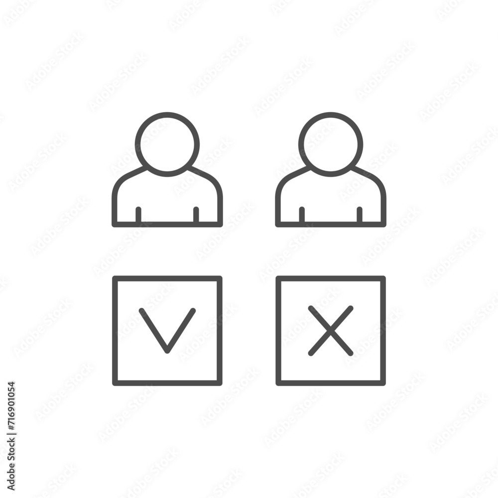 Right candidate line outline icon Right candidate line outline icon