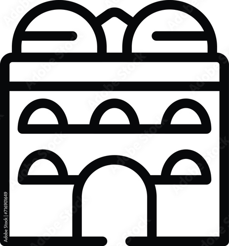Adult picture icon outline vector. Ancient museum. Art gallery