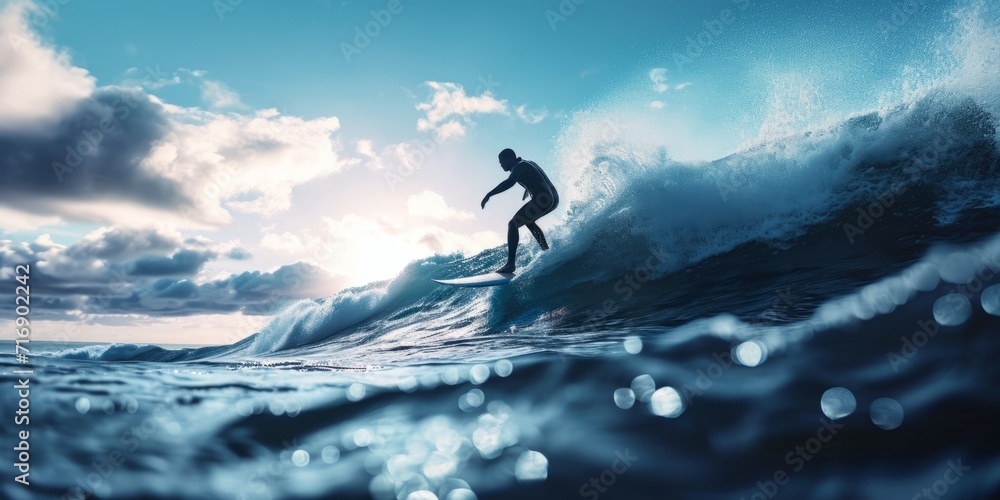 surfer on the wave Generative AI