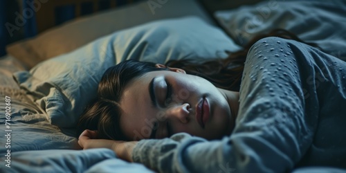 woman sleeping peacefully Generative AI photo