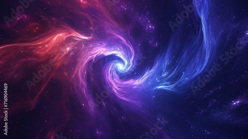 Starry night abstract background with swirling lines and deep celestial colors background © furyon