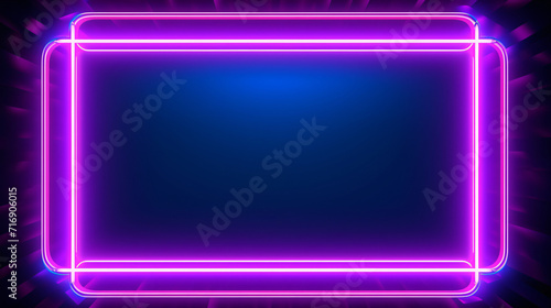 A rectangular frame made of two moving neon lights
