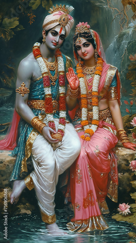 Hindu Sri Ram Sita photo