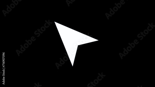 Fényképezés Mouse Click, Computer Mouse Animated symbol of arrow cursor