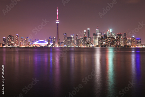 skyline of Toronto by night