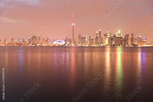 skyline of Toronto by night