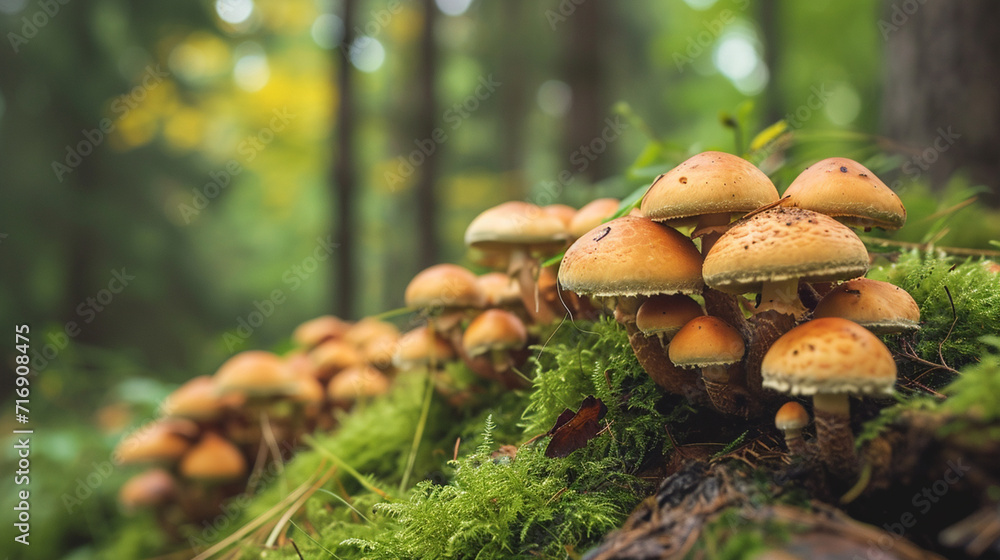 Edible mushrooms in the forest Edible mushrooms in the forest