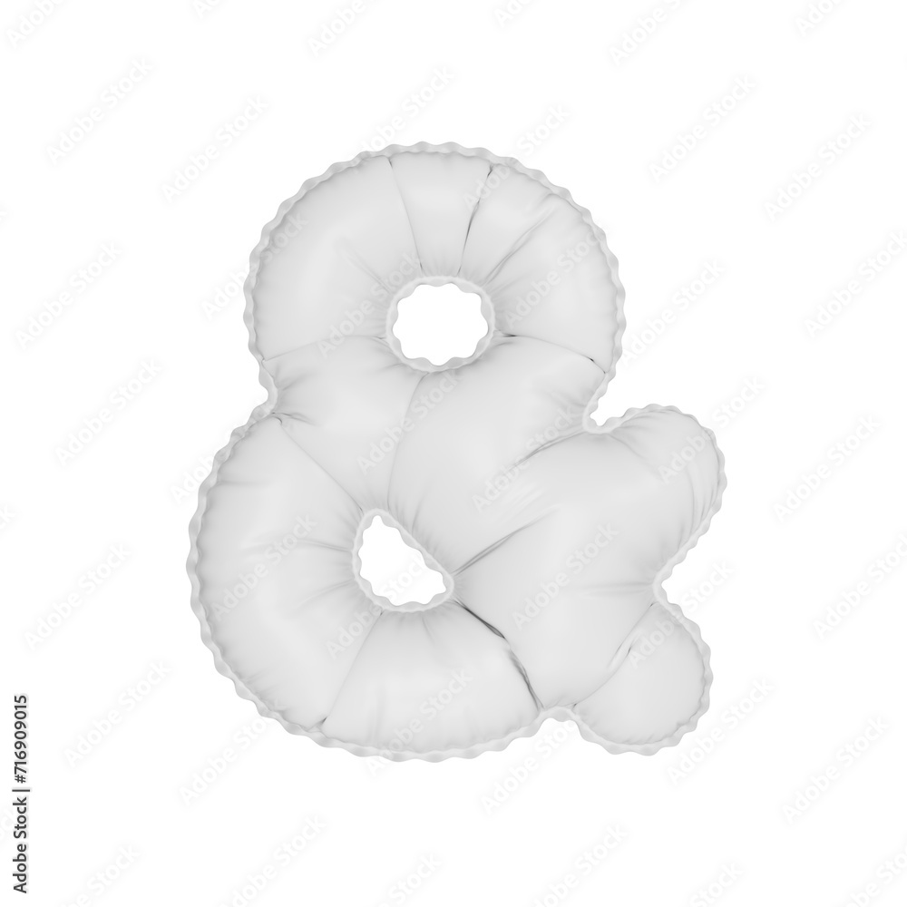 3d illustration white matt balloon 3d illustration white matt balloon