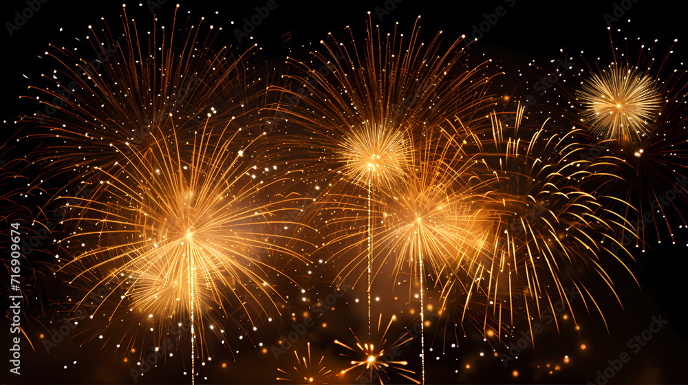 Happy New Year, burning fireworks with bokeh light background Happy New Year, burning fireworks with bokeh light background