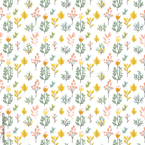 Early spring signs seamless pattern. Gift wrapping, wallpaper, background. Groundhog Day