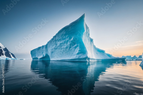 Side view of an iceberg. Hidden danger and global warming concept © Giuseppe Cammino