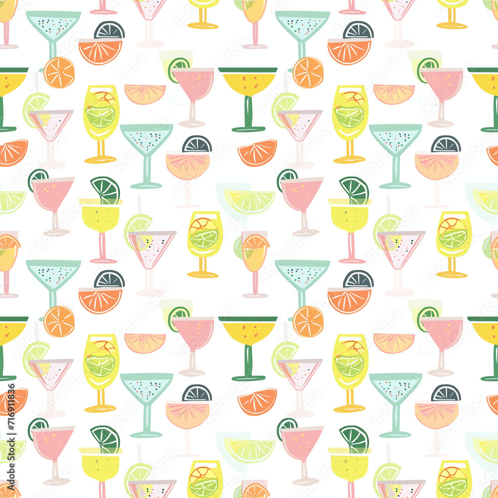 Margaritas seamless pattern. Gift wrapping, wallpaper, background. Cinco de Mayo Margaritas seamless pattern. Gift wrapping, wallpaper, background. Cinco de Mayo