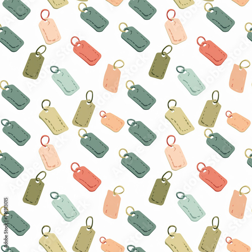 Military dog tags seamless pattern. Gift wrapping, wallpaper, background. Veterans Day