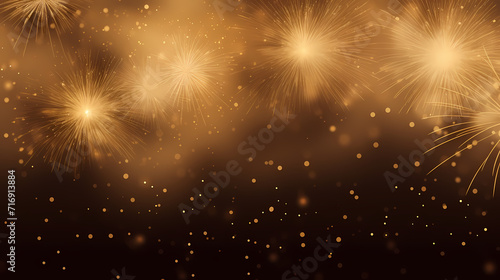 Beautiful creative holiday background. Fireworks and sparkles © jiejie