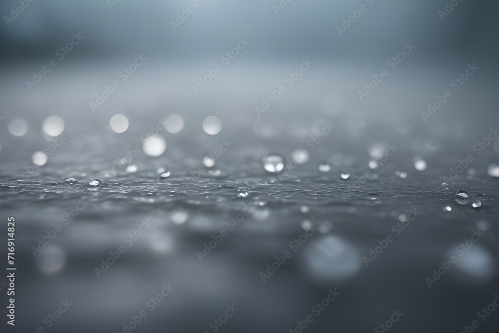 Crystal Clear Raindrops on a Smooth Surface