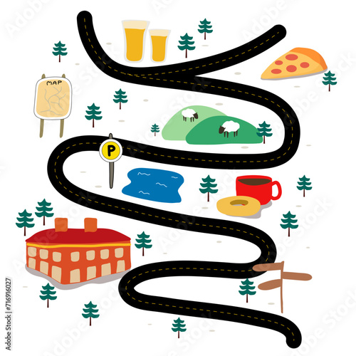 city map for any kind of digital info graphics and print publication.
