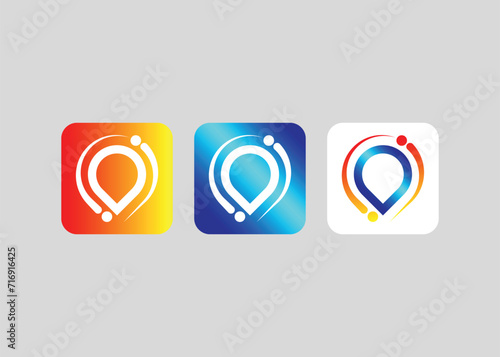 Location Exploring logo design vector template