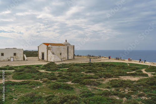 Exploring the Fortaleza de Sagres, Portugal. Inside the fort comlex. photo