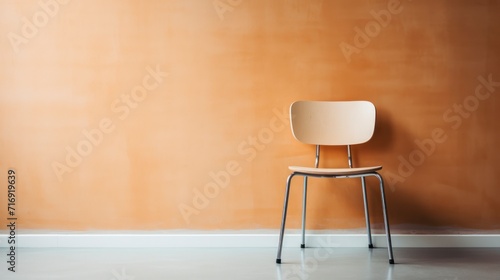 Modern chair in empty room