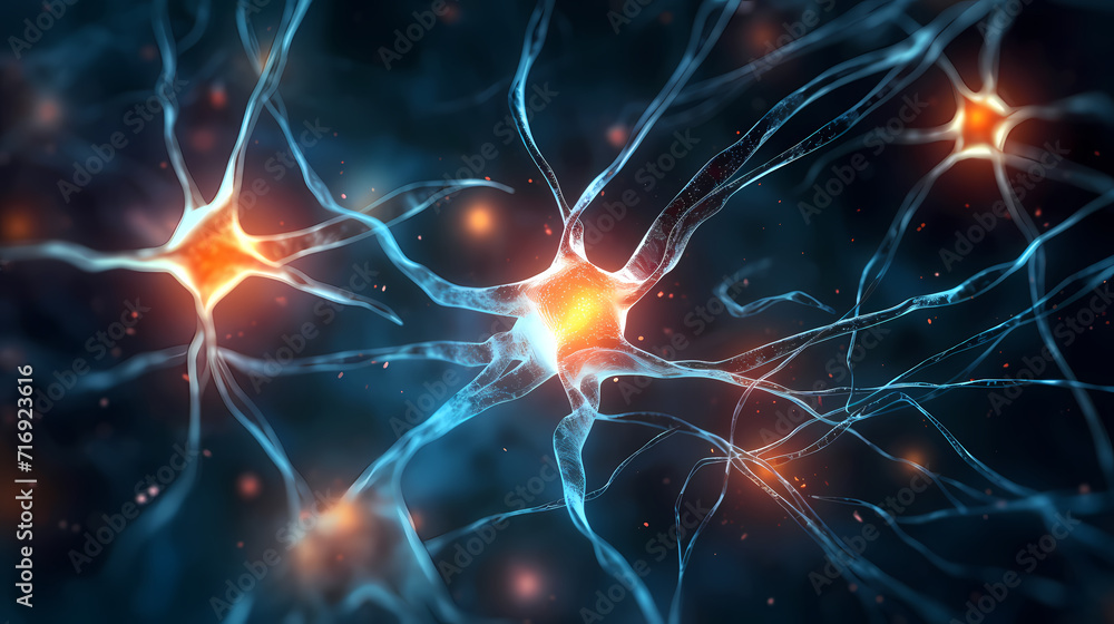 Nervous system, brain central nervous cells, neuroscience background Nervous system, brain central nervous cells, neuroscience background