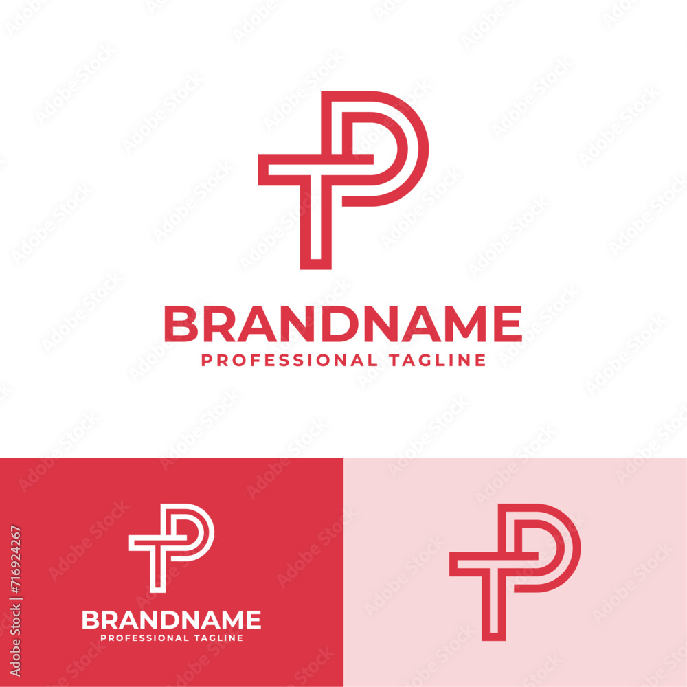 Fototapeta premium Modern Initials TD Logo, suitable for business with DT or TD initials