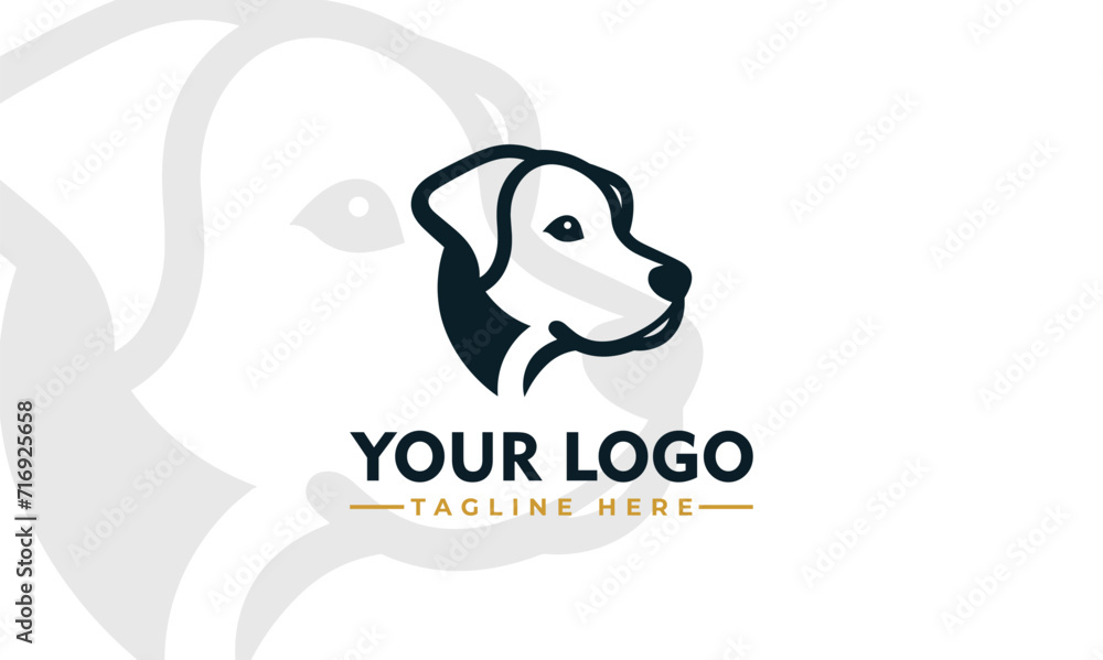 Dog vector logo design Vintage Paw logo vector for Dog Lover