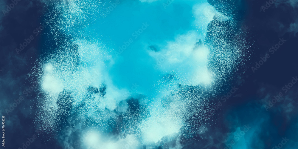 blue watercolor space background. blue watercolor universe space abstract background. watercolor galaxy background. background with stars and night sky. dark blue nebula sparkle white star - obrazy, fototapety, plakaty 
