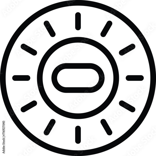 Line nozzle icing icon outline vector. Decorate food. Cooking tool