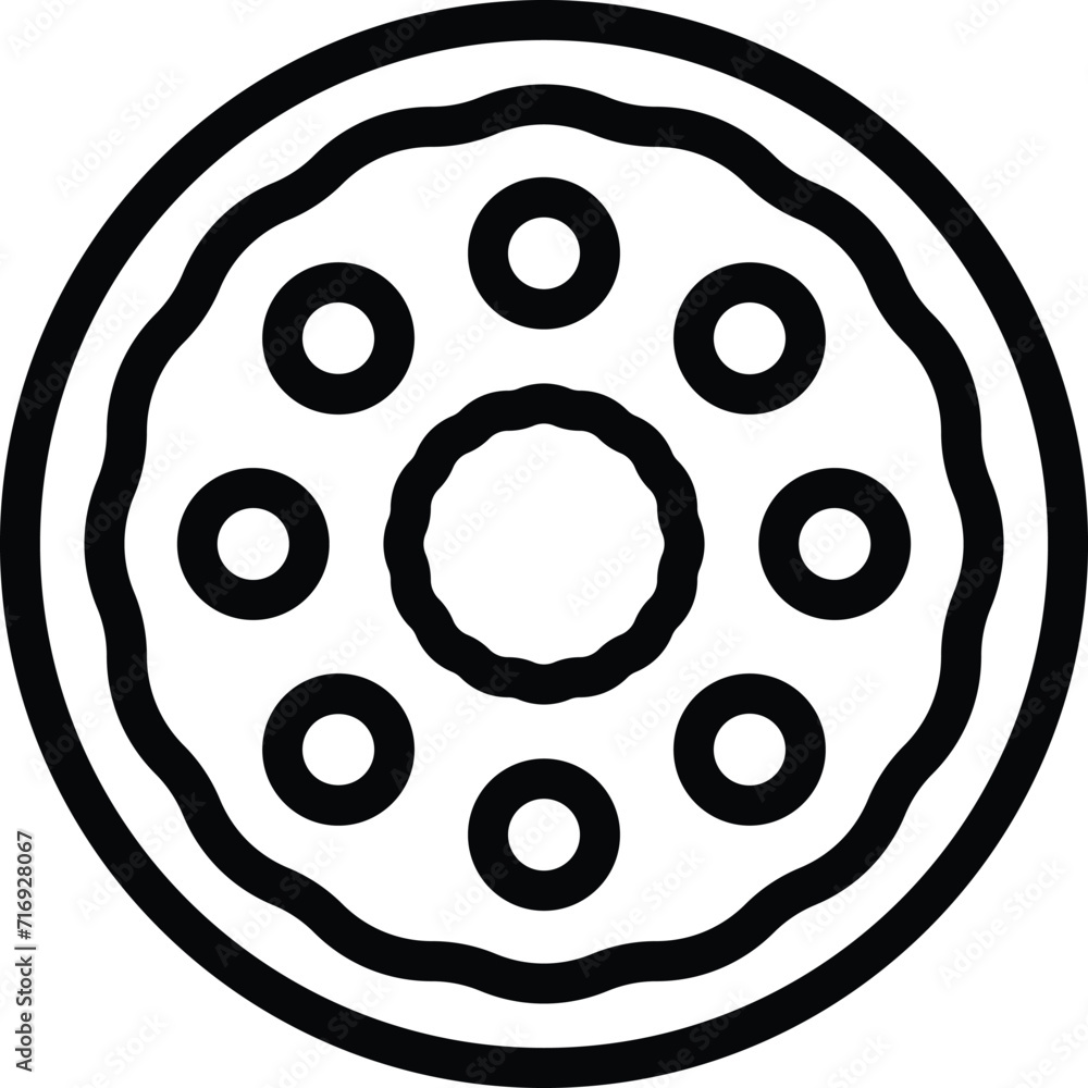 Fototapeta premium Decorate cook nozzle icon outline vector. Confection tip. Frosting tool