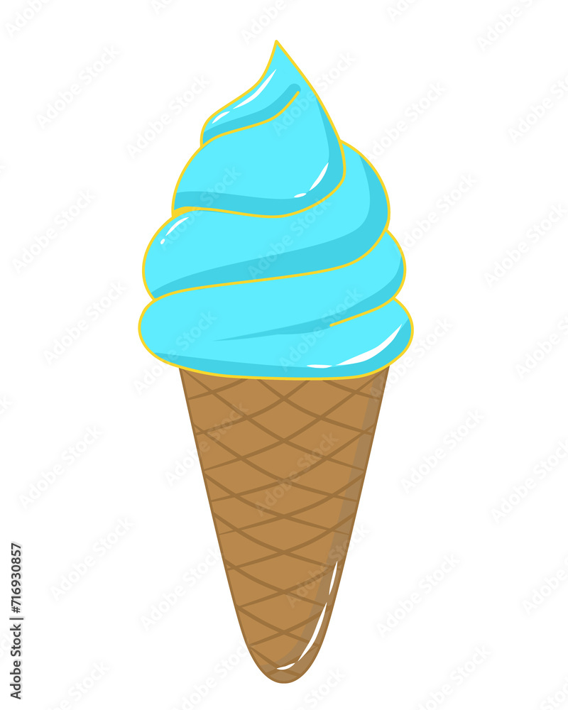 Doodle ice cream cute illustration inspired by sea salt flavor with brown and blue color that can be use for social media, sticker, wallpaper, e.t.c Doodle ice cream cute illustration inspired by sea salt flavor with brown and blue color that can be use for social media, sticker, wallpaper, e.t.c