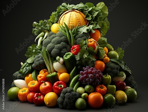 Bunch of vegetables on a isolated background