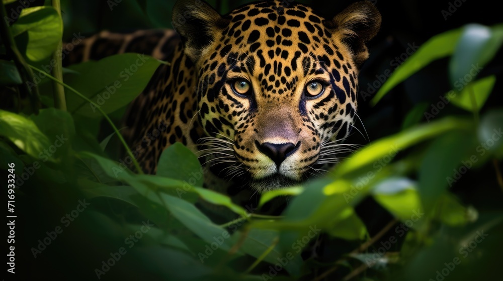 A prowling jaguar in a South American rainforest A prowling jaguar in a South American rainforest
