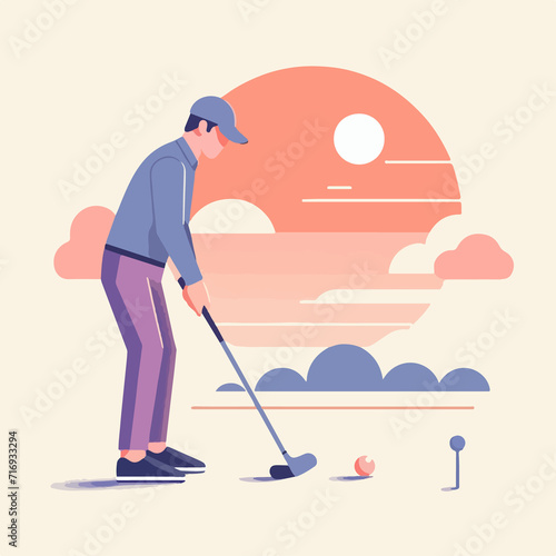 golfer on the golf course