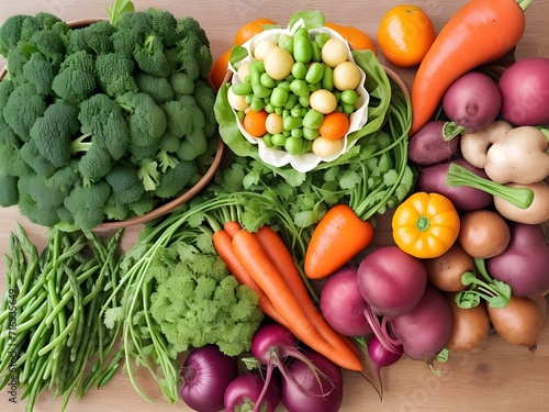 Healthy Eating  Nutrient-Rich Vegetable Medley.Green Vegitable.