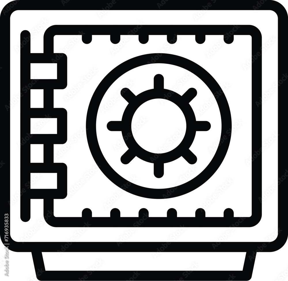 Access code money icon outline vector. Balance protect. Finance code Access code money icon outline vector. Balance protect. Finance code