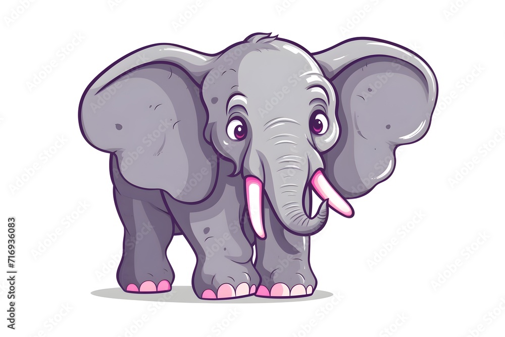 cute elephant cartoon stickers