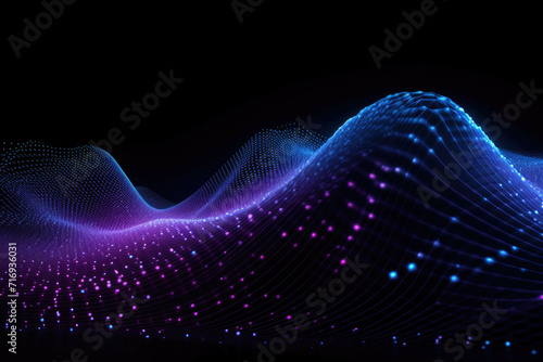 Futuristic Infographic with 3D Wave Points