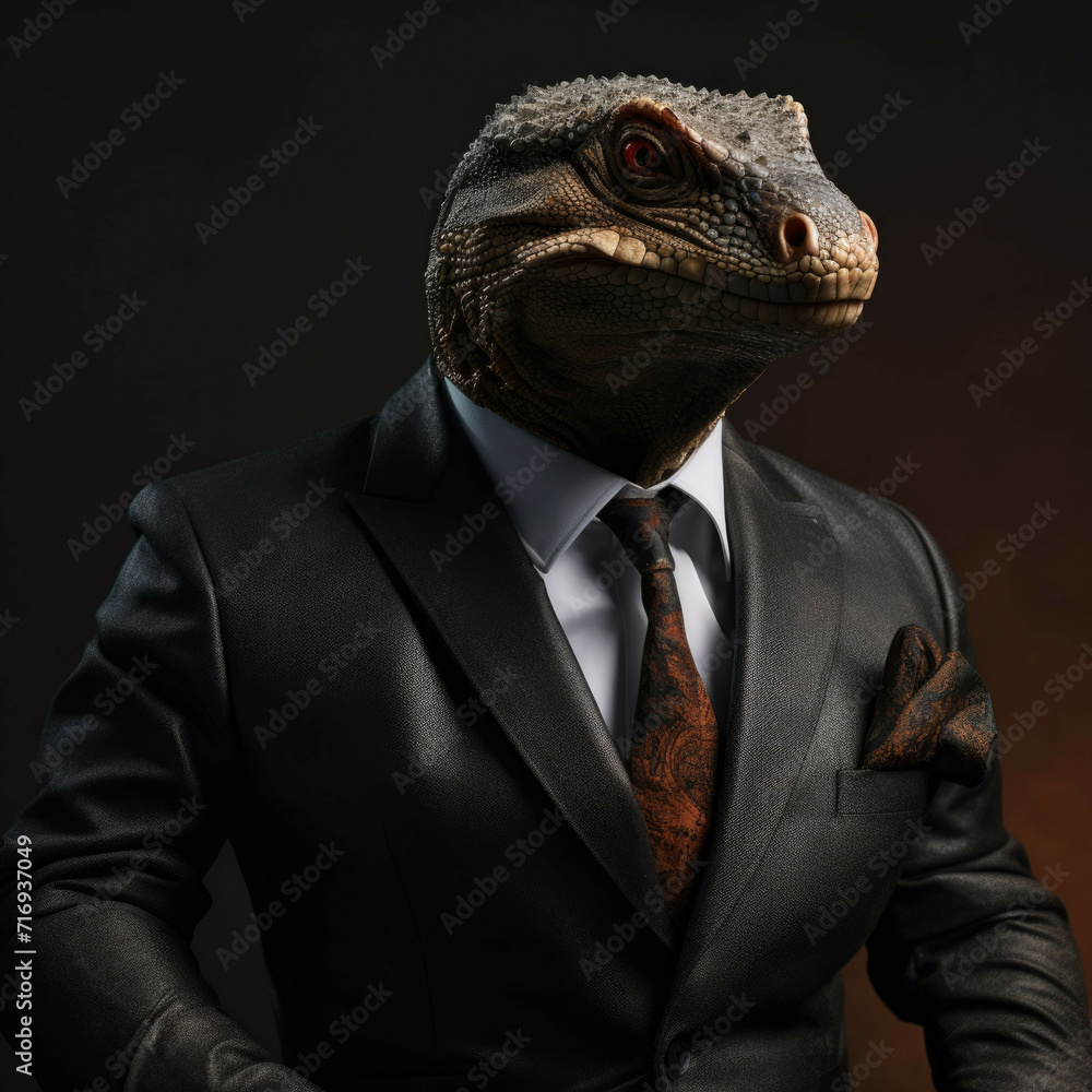 Komodo Dragon in a suit Komodo Dragon in a suit