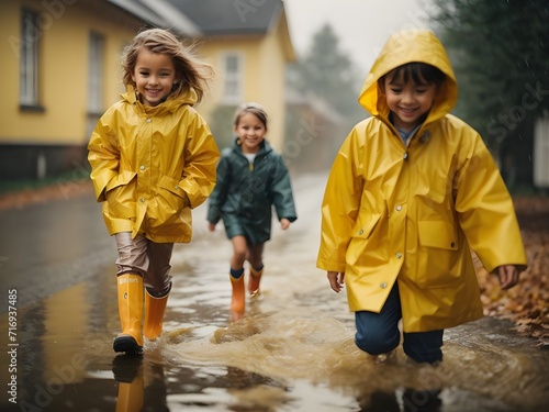 children walking in the park